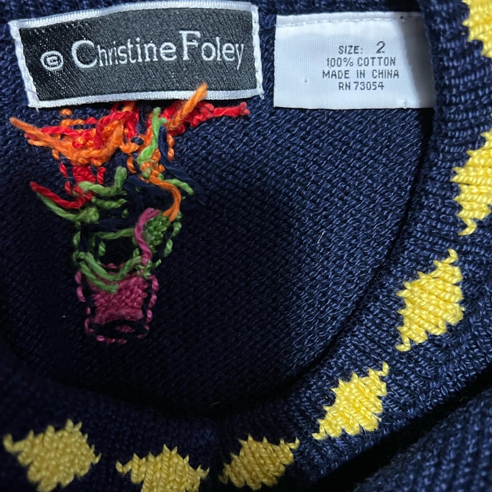 Navy Floral Planter Knit Cardigan Sweater - Women - Picture 7 of 8